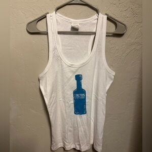 🍹NEW 2 Pack White Cotton Altos Tequila Tank Tops - size medium